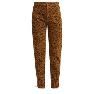 Saint Laurent + Leopard-Print Skinny Denim Jeans