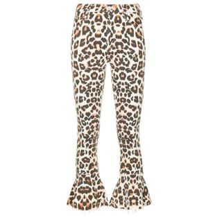 Mother + Flared Leopard Print Jeans