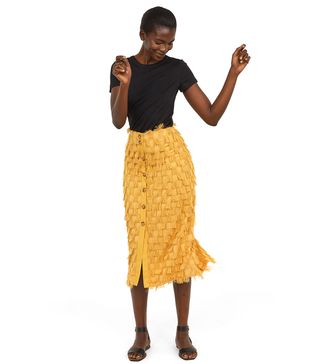 H&M + Fringe Skirt