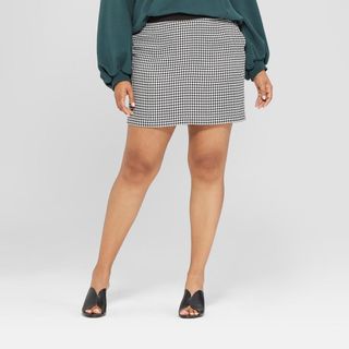 Who What Wear + Houndstooth Mini Skirt