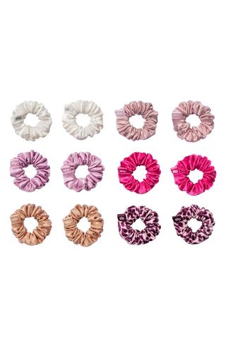 Slip + French Rose Pure Silk Assorted 12-Pack Mini Hair Ties
