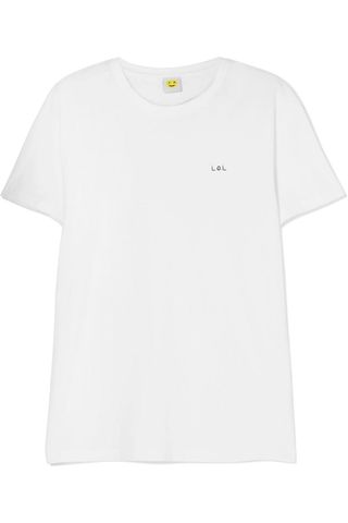 Yeah Right NYC + Lol Embroidered Cotton-Jersey T-Shirt
