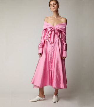 Rosie Assoulin + Booby Trap Off-the-Shoulder Silk-Taffeta Dress
