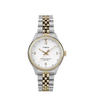 Timex + Waterbury Womens 34mm Stainless Steel Watch in Two-Tone
