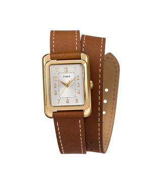 Timex + Addison 25mm Double Wrap Leather Strap Watch