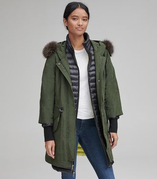 Andrew Marc + Brixton Crinkle Cloth Down 3-in1 Parka