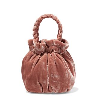 Staud + Grace Crushed-Velvet Tote