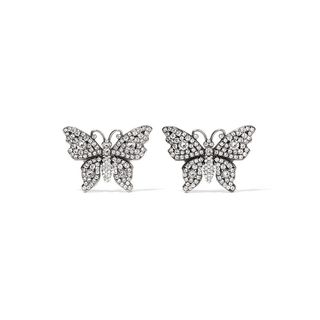Gucci + Silver-Plated Crystal Earrings