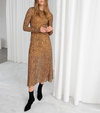 & Other Stories + Sheer Leopard Midi Dress