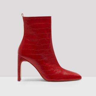 Miista + Marcelle Red Croc Leather Boots
