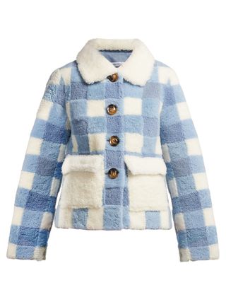 Saks Potts + Lucy Checked Shearling Jacket