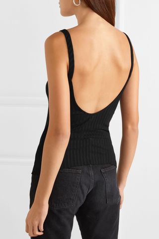 The Range + Backless Ribbed Cotton-Jersey Tank