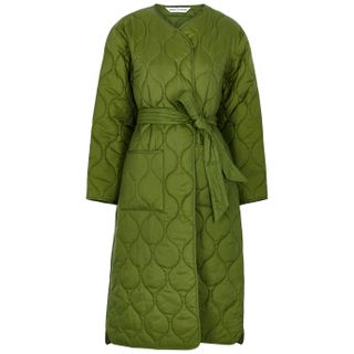 Barbour by Alexachung + Martha Olive Quilted Shell Coat