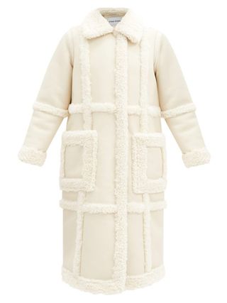 Stand Studio + Patrice Panelled Faux-Shearling Coat