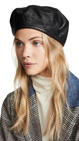 Hat Attack + Leather Beret Hat