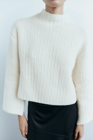 Zara + Textured Knit Sweater