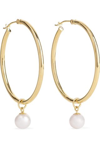 Mateo + 14-Karat Gold Pearl Earrings