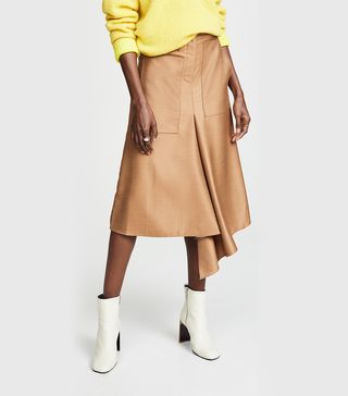 Tibi + High Waisted Drape Skirt