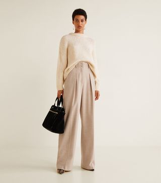Mango + Pleated Suit Trousers