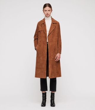 AllSaints + Ember Leather Trench Coat