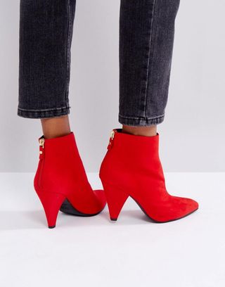 New Look + Suedette Cone Heeled Boot