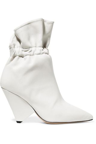 Isabel Marant + Lileas Ruched Leather Ankle Boots