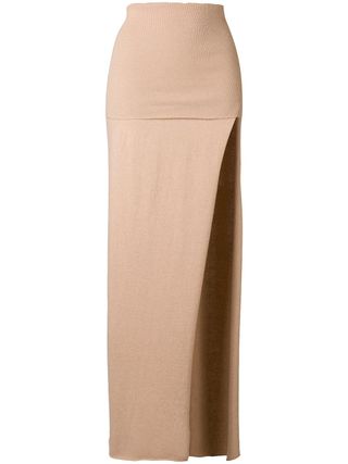 Jacquemus + Knitted Side Slit Skirt