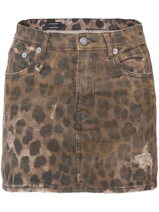 R13 + Leopard Print Skirt