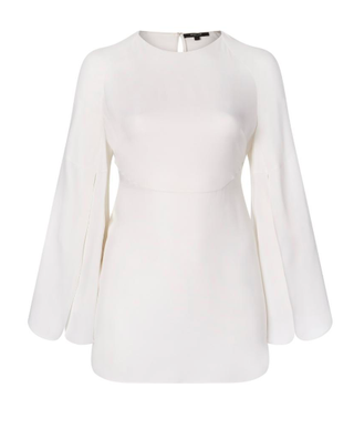 Derek Lam + Long Sleeve Cape Blouse