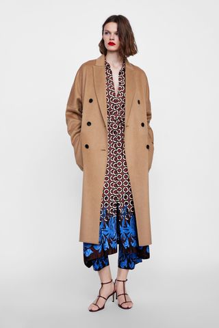 Zara + Oversize Double-Breasted Coat