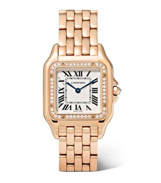 Cartier + Panthère de Cartier 18-Karat Pink Gold and Diamond Watch