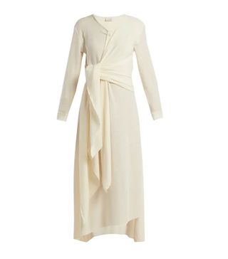 Lemaire + Knotted Wool-Blend Midi Dress