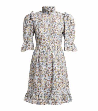 Batsheva + Western Print One of a Kind Cotton Midi Dress