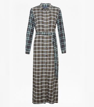 French Connection + Este Check Midi Shirt Dress