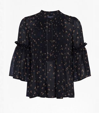 French Connection + Mahi Sheer Floral Blouse