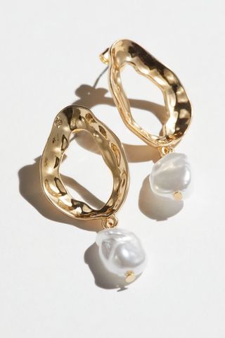 H&M + Faux Pearl Pendant Earrings