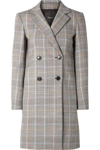Theory + Prince of Wales Checked Wool-Blend Blazer