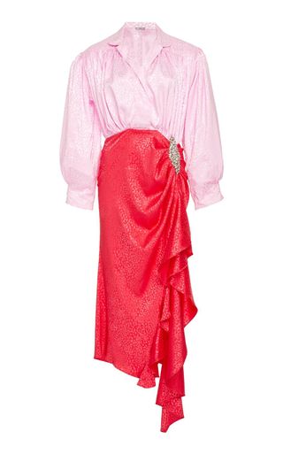 Dodo Bar Or + Betta Embellished Two Tone Dress