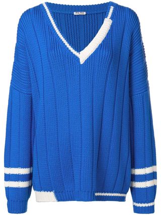Miu Miu + Oversized V-Neck Sweater