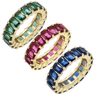 Adina's Jewels + Colorful Emerald Ring Set