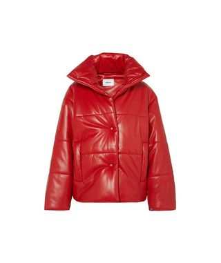 Nanushka + Hide Oversized Quilted Vegan Faux Leather Jacket