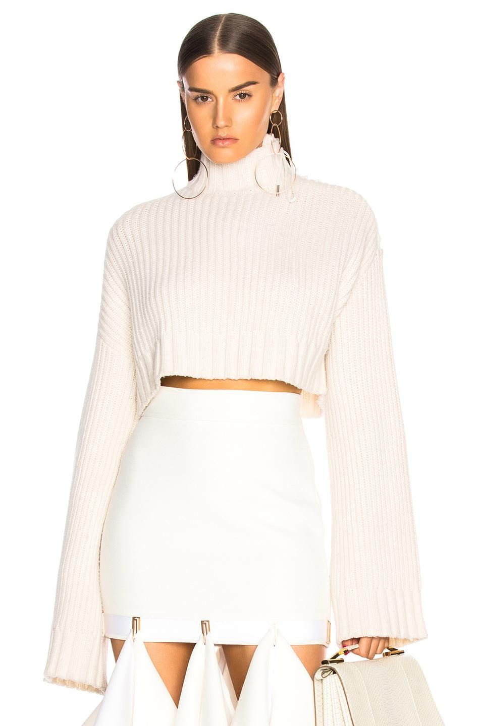 Oversized Turtleneck Sweater And Wide-Leg Trousers Set