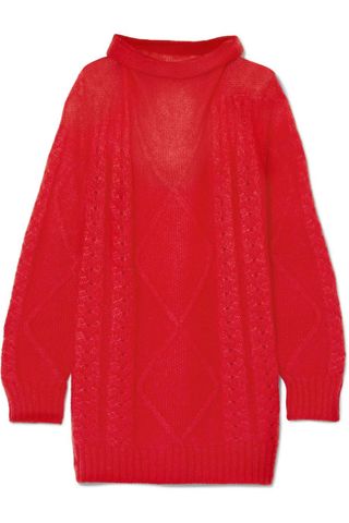 Maison Margiela + Oversized Mohair-Blend Turtleneck Sweater