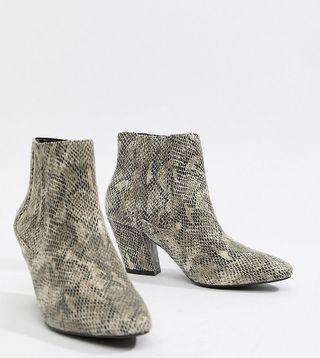 ASOS + Reminisce Chelsea Ankle Boots in Snake Print
