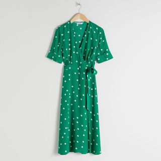 
Other Stories + Polka-Dot Midi Wrap Dress