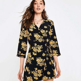 Urban Outfitters + Floral Revere Collar Shirtdress