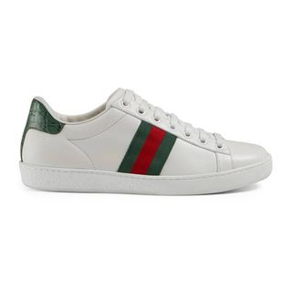 Gucci + Ace Leather Low-Top Sneakers