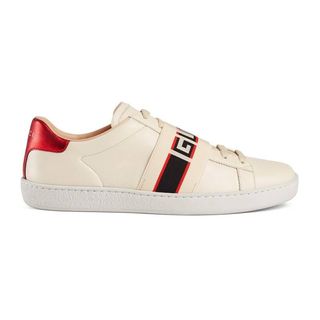 Gucci + Ace Sneakers With Gucci Stripe