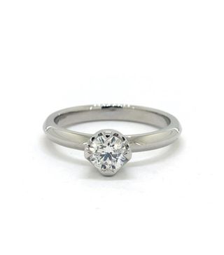James Allen + 14K White Gold Compass Point Solitaire Engagement Ring