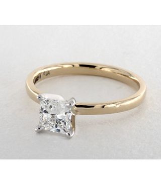 James Allen + 1-Carat Princess Cut Solitaire Engagement Ring in 14K Gold